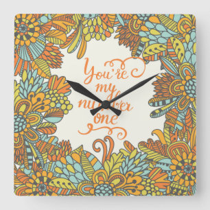 Relógio Quadrado Você é meu número um