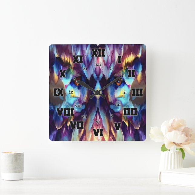 Relógio Quadrado W4VE DESIGHN. | "Processual" ~ [50 / 50] ・ (Lar)