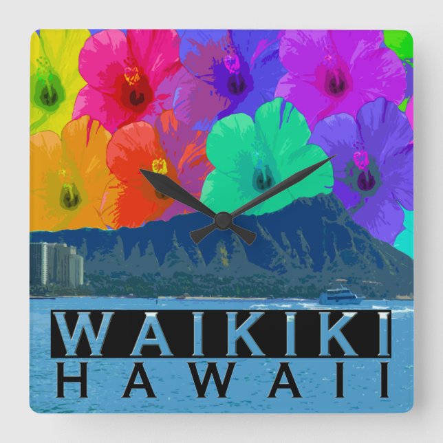 Relógio Quadrado Waikiki (Frente)