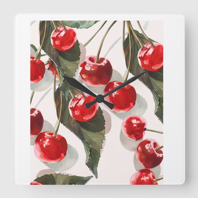 Relógio Quadrado Wall Art (Frente)