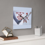 Relógio Quadrado Wall Clock<br><div class="desc">Customize your wall clock to create a functional wall décor statement piece to perfectly match your home décor, show off your art or favorite photo, or give as a personalized gift. This unique, high-quality wall clock is vibrantly printed with AcryliPrint®HD process and features a pre-installed backside hanging slot for easy...</div>