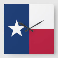 Wall Clock com Flag do Texas, EUA