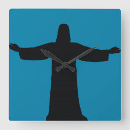 Relógio Quadrado Wall Clock    jesus christ 