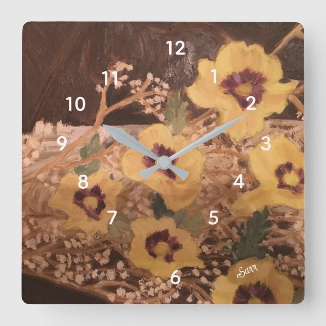 Relógio Quadrado Wall Clock : Still Life (Frente)