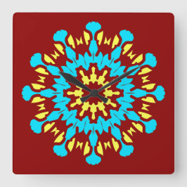 Relógio Quadrado Wall Clock, um elegante design clássico multicolor