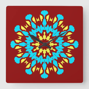 Relógio Quadrado Wall Clock, um elegante design clássico multicolor