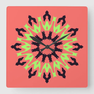 Relógio Quadrado Wall Clock, um elegante design clássico multicolor