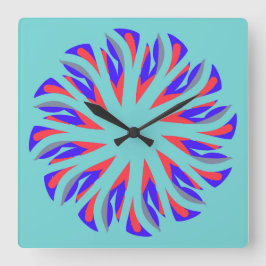 Relógio Quadrado Wall Clock, um elegante design clássico multicolor