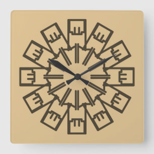 Relógio Quadrado Wall Clock, um elegante design clássico multicolor