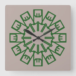 Relógio Quadrado Wall Clock, um elegante design clássico multicolor