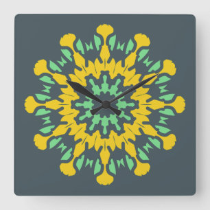 Relógio Quadrado Wall Clock, um elegante design clássico multicolor