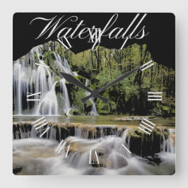 Relógio Quadrado Waterfall Outdoor Adventures