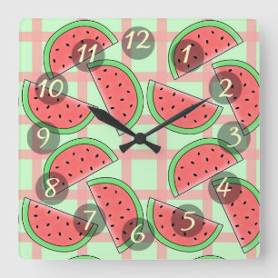 Relógio Quadrado Watermelons Square Wall Clock