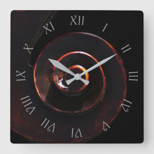 Relógio Quadrado Wccn de Números romanos de Cinza Bass 2