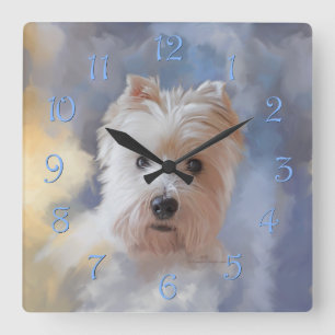 Relógio Quadrado West Highland White Terrier