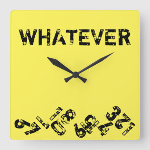Relógio Quadrado Whatever Falling Numbers Wall Clock