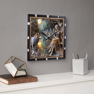 Relógio Quadrado Whispers Nativos: História Antiga das Pedras do Ri