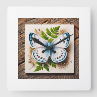Relógio Quadrado White Butterfly in Natural Setting 200724IREF220 -