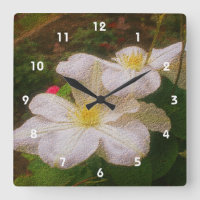 White Clematis Flower Art