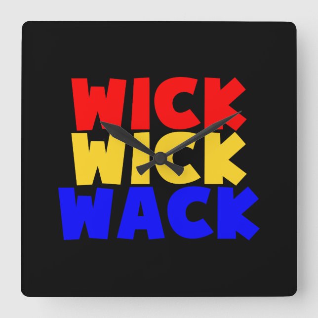 Relógio Quadrado Wick Wick Wack (Frente)