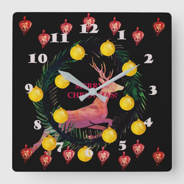 Relógio Quadrado Wild Love Wall Clock (Frente)