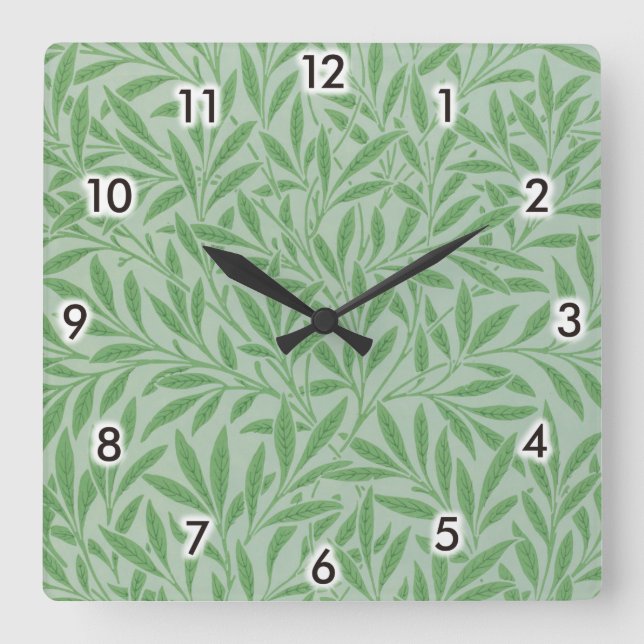 Relógio Quadrado William Morris (Frente)