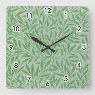 Relógio Quadrado Willow Pattern, William Morris