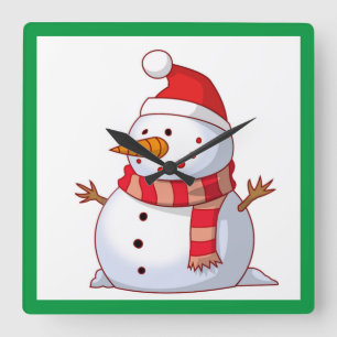 RELÓGIO QUADRADO WINTER SNOWMAN