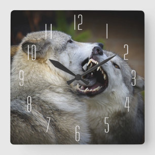 Relógio Quadrado Wolf Fight