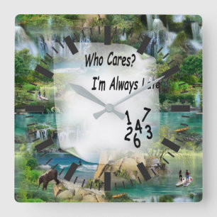 Relógio Quadrado World Oceans & Rivers, Lakes & Sport Activities