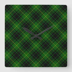 Relógio Quadrado Xadrez verde MacArthur tartan