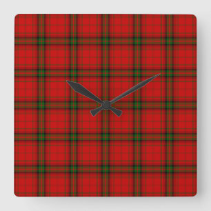 Relógio Quadrado Xadrez verde-tartan MacDougall