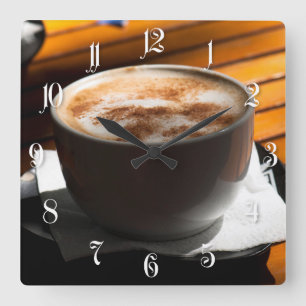 Relógio Quadrado Xícara de café