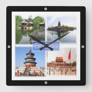 Relógio Quadrado zCN008 BEIJING, China, Souvenir,