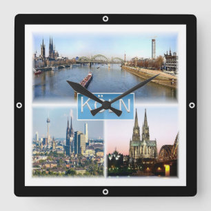 Relógio Quadrado zDE025 COLOGNE KÖLN Alemanha, Europa