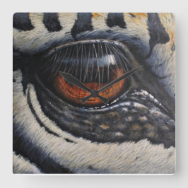 Relógio Quadrado Zebra Eye Wall Clock
