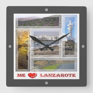Relógio Quadrado zES145 LANZAROTE "I Love", Espanha,