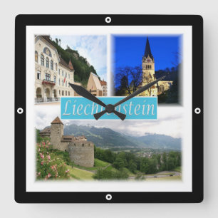 Relógio Quadrado zLI003 VADUZ Liechtenstein,