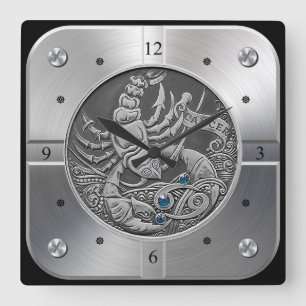 Relógio Quadrado Zodiac ~ Cancer ~ Celestial ~ Astrologia Ocidental