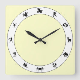 Relógio Quadrado Zodiac Symbol