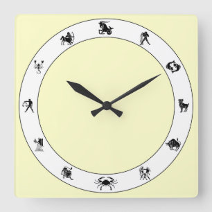 Relógio Quadrado Zodiac Symbol