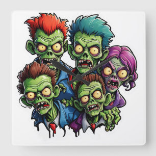 Relógio Quadrado Zombie Apocalypse