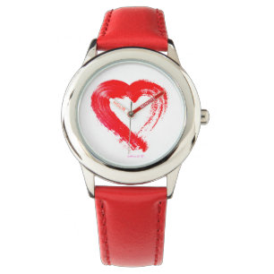 Relógio Quadro do bezel Coração Vermelho do Heart Watch