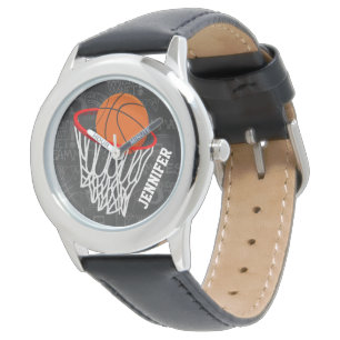 Relógio Quadro Personalizado de Basquete e Hoop