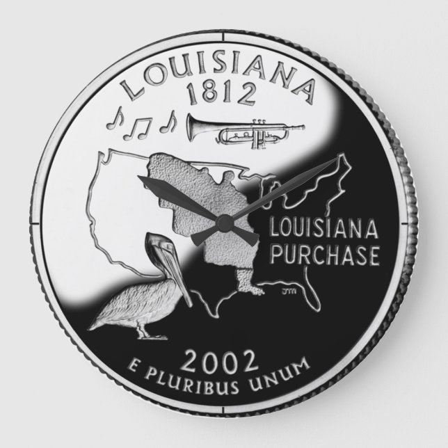 Relógio Quarter do Estado de Faux Louisiana (Frente)