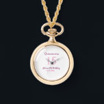 Relógio Quinceanera simples 15 de aniversário de fada rosa<br><div class="desc">design</div>