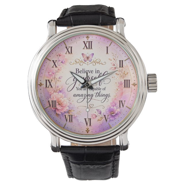 Relógio Quote Watch Design | Presente Feminino Per (Frente)