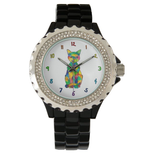 Relógio Rainbow Cat Watch (Adulto) (Frente)