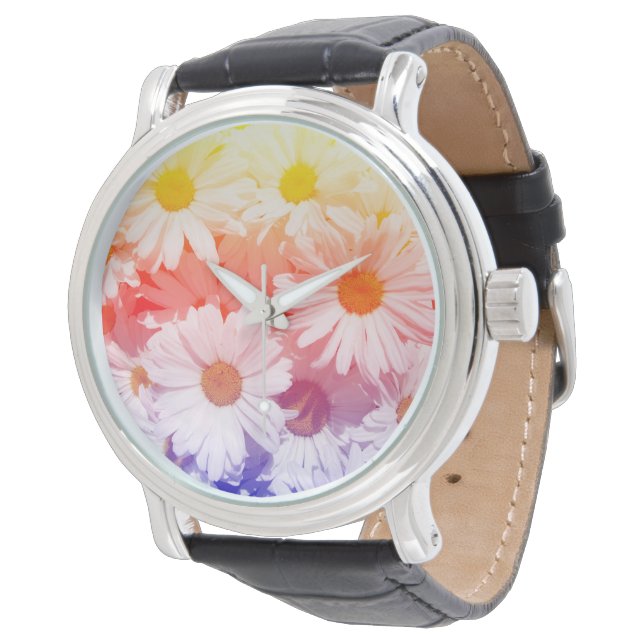 Relógio Rainbow Daisies Watch (Angular)