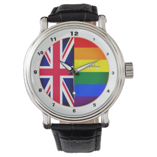 Relógio Rainbow Flag & Pride, comunidade LGBT/Bandeira Bri